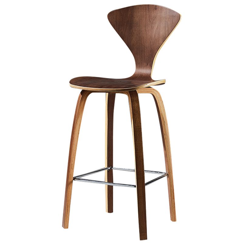 Contemporary Solid Wood Backrest Counter High Stool with 4 Legs Clearhalo 'Bar Furniture' 'Bar Stools' 'bar_stools' 'furn' 'furn_bar_stools' 'Furniture' 'Kitchen & Dining Furniture' 1200x1200_0079f29a-8dc4-494b-ae1d-026da0d59471