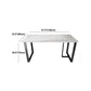Modern White Stone Top Dinette Table Black Base Dining Table for Living Room Clearhalo 'Dining Tables & Seating' 'Dining Tables' 'dining_table' 'furn' 'furn_dining_table' 'Furniture' 'furniture_dining_table' 'Kitchen & Dining Furniture' 1200x1200_007a3834-b783-4a8d-92e3-bf37dc71c441