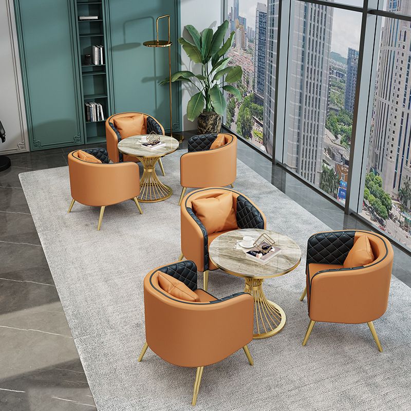 Set da pranzo in pietra sinterizzato in stile moderno round 1/2/3/4/5 pezzi set da pranzo per uso domestico