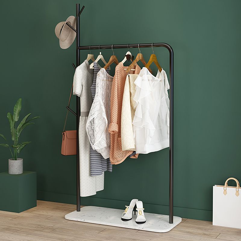 Contemporary Hall Stand Marble Bottom Hall Tree with Coat Hanger Hooks Clearhalo 'Entry & Mudroom Furniture' 'furn' 'furn_hall_tree_coat_racks' 'Furniture' 'Hall Trees & Coat Racks' 'hall_tree_coat_racks' 1200x1200_007a7c81-9c5f-49c5-8f83-14b0b06b85c7