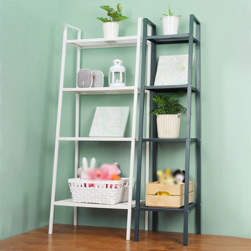 57.87" H Bookshelf Industrial Style Steel 4 Shelves Shelf for Home Office Clearhalo 'Bookcases' 'furn' 'furn_bookcases' 'Furniture' 'furniture_bookcases' 'kitchen' 'kitchen_bookcases' 'Living Room Furniture' 'Office Furniture' 1200x1200_007ac3ec-f2c7-4db3-a32c-4584ceb142ca