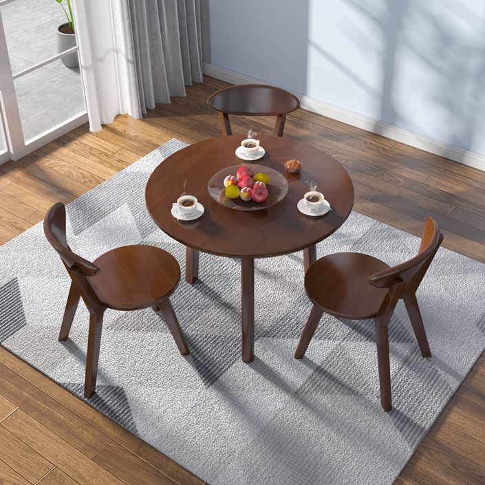 Modern Style Dining Table Round Rubberwood Dining Table for Home Use Clearhalo ' dining_table' 'Dining Tables & Seating' 'Dining Tables' 'furn' 'furn_dining_table' 'Furniture' 'furniture_dining_table' 'Kitchen & Dining Furniture' 'kitchen&dining_furn' 'kitchen' 'kitchen_dining_table' 1200x1200_007ac6e5-24b3-4bd3-a48b-1aee7fbf3091