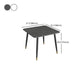 Industrial Style Dining Table Sintered Stone 4 Legs Table for Home