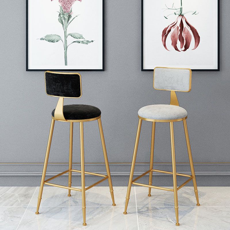 Scandinavian Round Barstools for Home Armless Stools with Metal Base Clearhalo 'Bar Furniture' 'Bar Stools' 'bar_stools' 'furn' 'furn_bar_stools' 'Furniture' 'furniture_bar_stools' 'Kitchen & Dining Furniture' 1200x1200_007edc8a-a589-4d2e-ada9-cb72687f8eb0