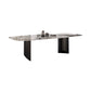Modern Metal Base Dining Table Stone Rectangle Dining Table for Home Clearhalo 'Dining Tables & Seating' 'Dining Tables' 'dining_table' 'furn' 'furn_dining_table' 'Furniture' 'Kitchen & Dining Furniture' 1200x1200_007fb847-ec11-42c9-b6a9-50169a169b4f