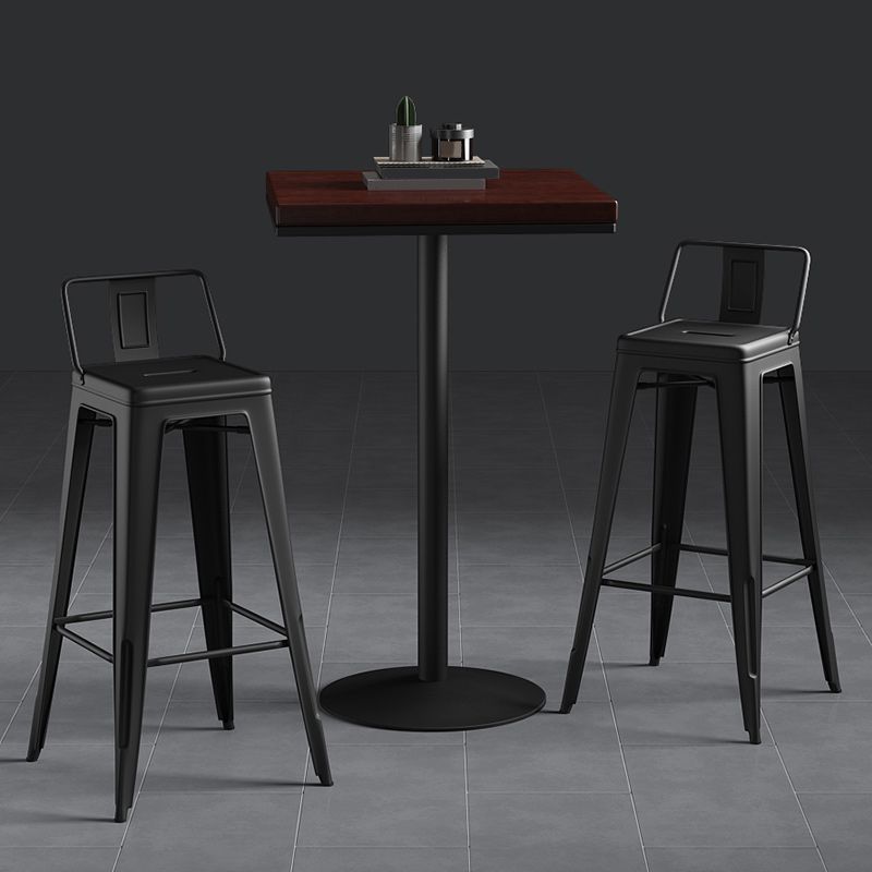 Industrial Style Metal Bar Stool Backrest Counter Stool for Restaurant and Bristol Clearhalo 'Bar Furniture' 'Bar Stools' 'bar_stools' 'furn' 'furn_bar_stools' 'Furniture' 'Kitchen & Dining Furniture' 1200x1200_00814d33-69fc-406b-9fbb-8dc7107872d0