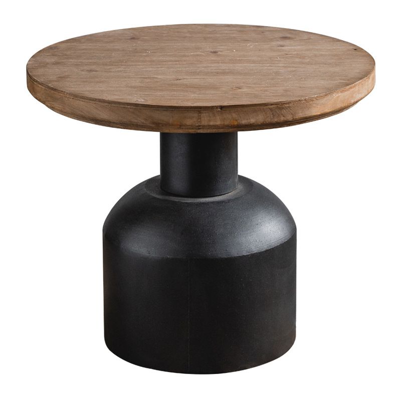 French Country Style Pedestal Base Base Round Old Solid Wood Table