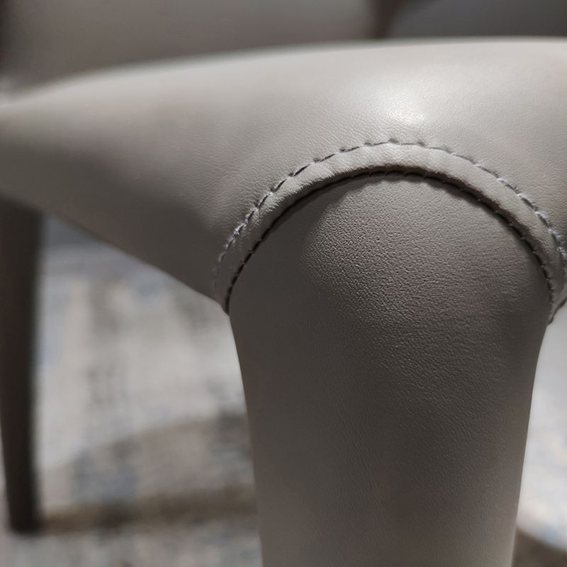 Designer Style Leather Arm Chair Wingback Matte Finish Single Dining Chair Clearhalo ' kitchen&dining_furn' 'Dining Chairs' 'Dining Tables & Seating' 'dining_chair' 'furn' 'furn_dining_chair' 'Furniture' 'furniture_dining_chair' 'Kitchen & Dining Furniture' 'kitchen' 1200x1200_00828306-0a1f-4646-af19-d723d3c689b3