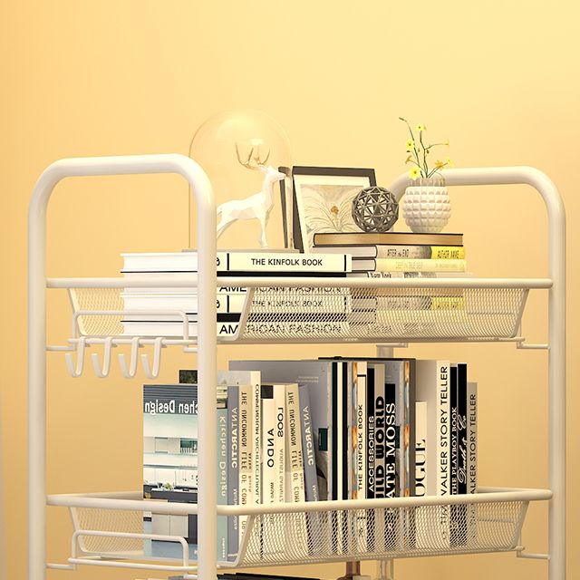 Industrial Steel Etagere Bookshelf Open Vertical Bookshelf with Caster Wheels Clearhalo 'Bookcases' 'furn' 'furn_bookcases' 'Furniture' 'furniture_bookcases' 'kitchen' 'kitchen_bookcases' 'Living Room Furniture' 'Office Furniture' 1200x1200_00846bc8-7b07-4a04-b4d3-0456cdd31f66