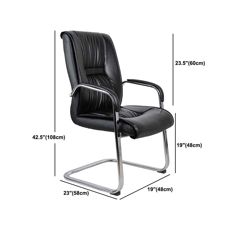 22 Inch Wide Arm Chair Contemporary Black No Wheels Desk Chair Clearhalo 'furn' 'furn_office_chair' 'Furniture' 'Office Chairs' 'Office Furniture' 'office_chair' 1200x1200_0085954c-885a-43bb-a02f-f0ae9bb1ef63