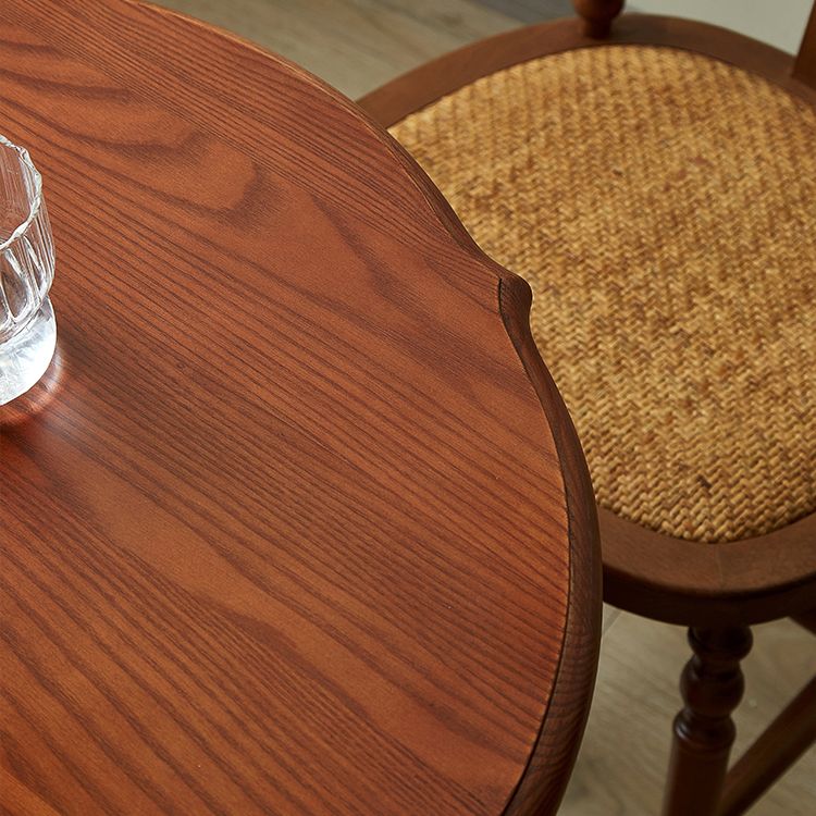 Indoor Iron Pedestal Dining Table Round Solid Wood Dining Table Clearhalo 'Dining Tables & Seating' 'Dining Tables' 'dining_table' 'furn' 'furn_dining_table' 'Furniture' 'Kitchen & Dining Furniture' 1200x1200_0086e76d-3669-4565-b486-94a7fe02eae2