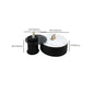 Round Stone Coffee Table Pedestal Nesting Coffee Table Set with Drawer Clearhalo 'Coffee & Accent Tables' 'Coffee Tables' 'coffee_tables' 'furn' 'furn_coffee_tables' 'Furniture' 'Living Room Furniture' 1200x1200_0086f2e3-52b6-4db9-a5d6-b93866402bcc