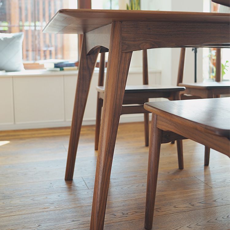 Traditional Style Solid Wood Dining Set with Traditional Height Table and 4 Legs Base Clearhalo 'Dining Room Sets' 'Dining Tables & Seating' 'dining_room_set' 'furn' 'furn_dining_room_set' 'Furniture' 'furniture_dining_room_set' 'Kitchen & Dining Furniture' 'kitchen&dining_furn' 'kitchen' 1200x1200_008818d0-9ac7-4672-9643-9cc339c75cf2