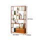 Etagere Bookcase Bamboo Brown Shelf Bookcase for Home Office
