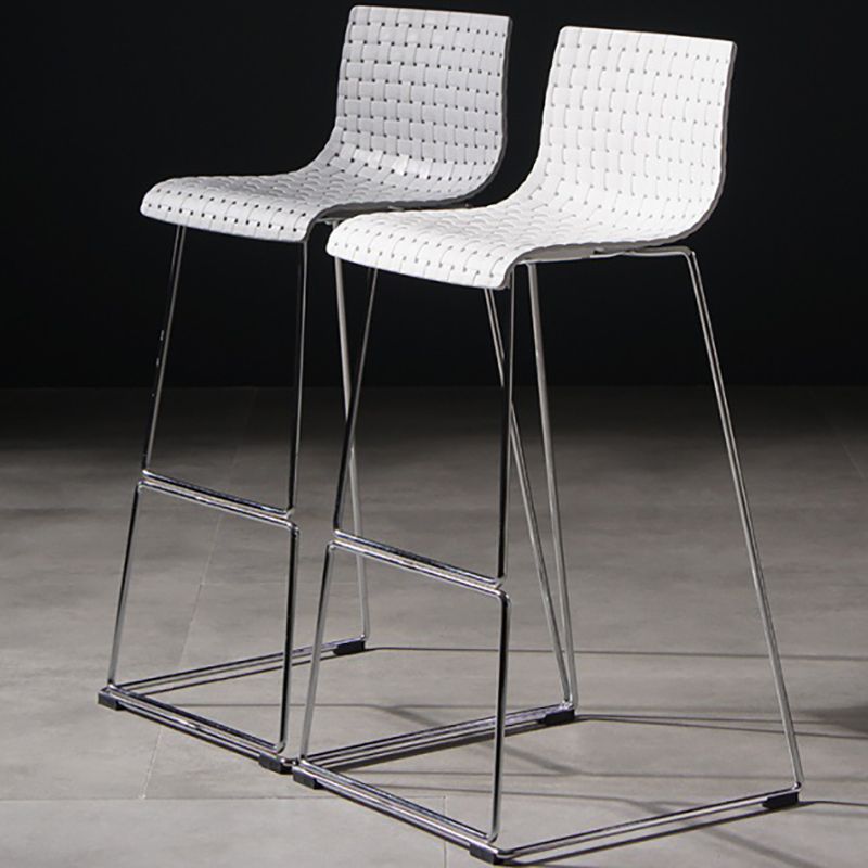 Modern Bar-stool Plastic Counter Bar Stool with Metal Legs for Kitchen Clearhalo 'Bar Furniture' 'Bar Stools' 'bar_stools' 'Furniture' 'furniture_bar_stools' 'Kitchen & Dining Furniture' 1200x1200_0088e0c6-1f5c-499c-8c23-961be0ef1c6b