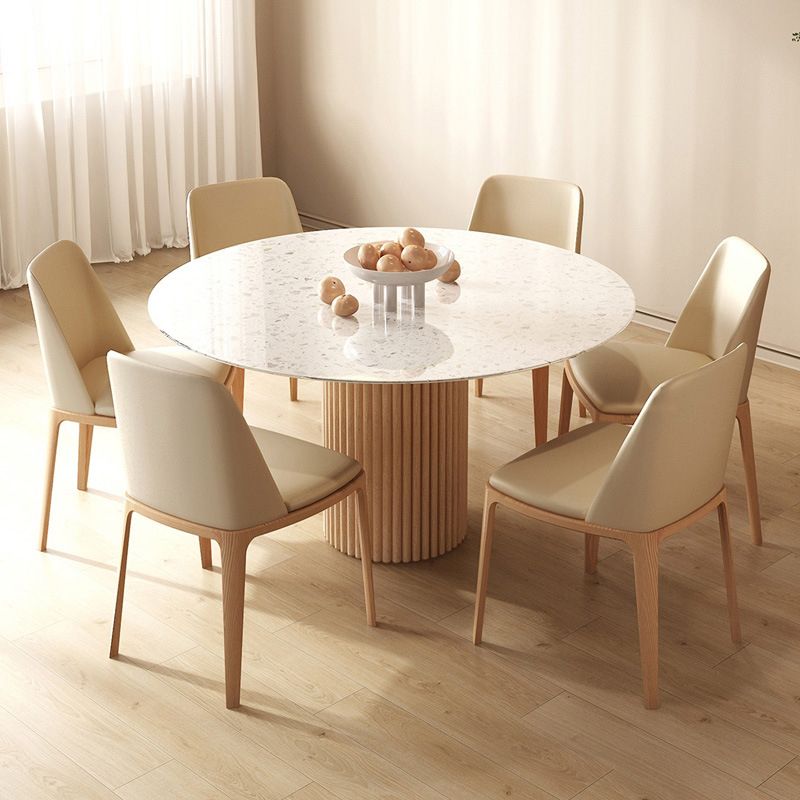 Stone Top Dining Set 1/4/5/7 Pcs Solid Wood Frame Dining Table and Chairs Clearhalo 'Dining Room Sets' 'Dining Tables & Seating' 'dining_room_set' 'furn' 'furn_dining_room_set' 'Furniture' 'Kitchen & Dining Furniture' 1200x1200_008ec381-45f7-4dcc-a3d7-ef6f635871d9