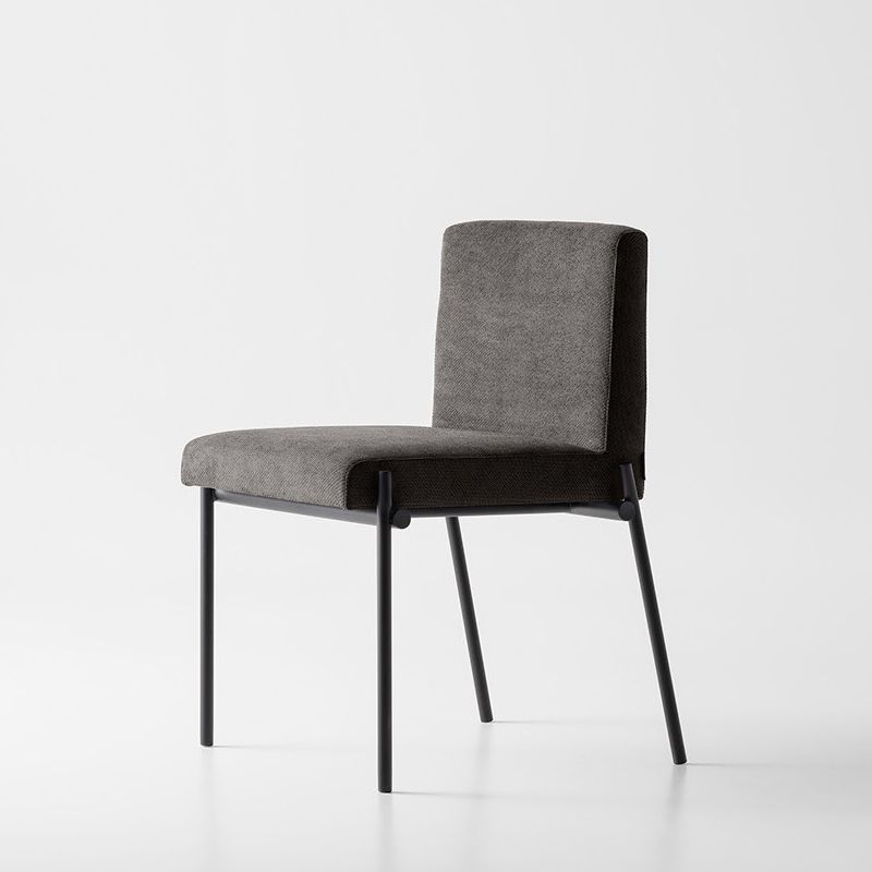 Industrieller Esszimmer gepolsterte armlose Parsons Ess -Seitenstuhl