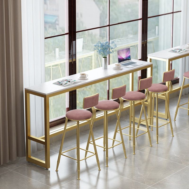 Scandinavian Upholstered Counter Stool Round Bar-height Bar Stool for Indoor Clearhalo 'Bar Furniture' 'Bar Stools' 'bar_stools' 'furn' 'furn_bar_stools' 'Furniture' 'Kitchen & Dining Furniture' 1200x1200_008f8ff1-e4a4-4780-8703-9a5939290fe5