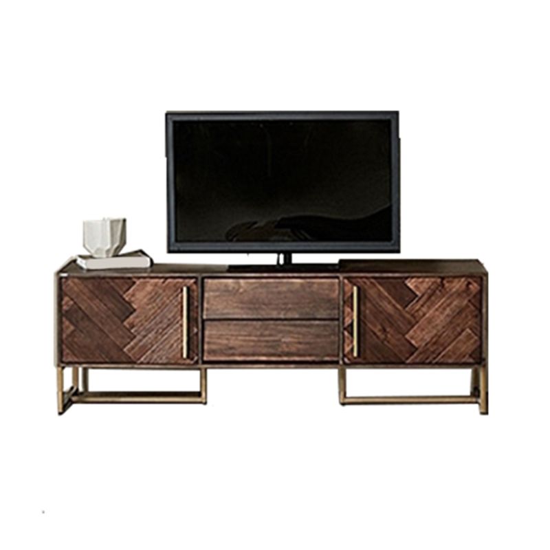 Glam TV Stand Console Solid Wood TV Media Stand with 2 Drawers Clearhalo 'furn' 'furn_tv_stands_entertainment_centers' 'Furniture' 'Living Room Furniture' 'TV Stands & Entertainment Centers' 'TV Stands & Media Storage Furniture' 'tv_stands_entertainment_centers' 1200x1200_008fb80e-2227-47fc-ad92-9dcb76cfb751