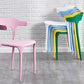 Contemporary Plastic Arm Chair Dining Kitchen Room Open Back Chair