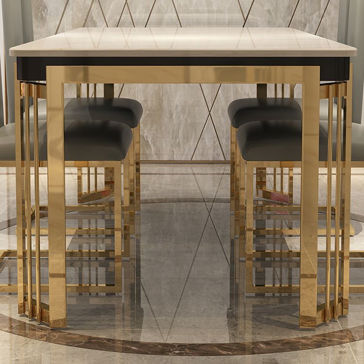 Metal Traditional Luxury Rectangle Indoor Table Sintered Stone Top Table with Legs Clearhalo ' dining_table' 'Dining Tables & Seating' 'Dining Tables' 'furn' 'furn_dining_table' 'Furniture' 'furniture_dining_table' 'Kitchen & Dining Furniture' 'kitchen&dining_furn' 'kitchen' 'kitchen_dining_table' 1200x1200_008fc7c2-039e-4f61-a207-7740acd769f3