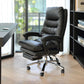 Faux Leather Swivel Office Chair Chrome Frame with Footrest Managers Chair Clearhalo 'furn' 'furn_office_chair' 'Furniture' 'Office Chairs' 'Office Furniture' 'office_chair' 1200x1200_0090c888-3524-4d51-99cc-a515e49f70f3