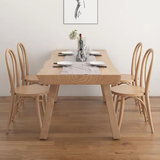 Modern 1/5/6 Pieces Dining Set Rectangle Pine Wood Dining Table for Kitchen