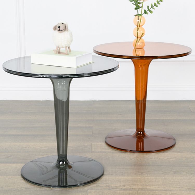 Pedestal Modern 1 Single Coffee Table Round Acrylic Cocktail Table Clearhalo 'Coffee & Accent Tables' 'Coffee Tables' 'coffee_tables' 'furn' 'furn_coffee_tables' 'Furniture' 'furniture_coffee_tables' 'Living Room Furniture' 1200x1200_0092f108-1522-4f1a-a981-33dff1aaf1ea