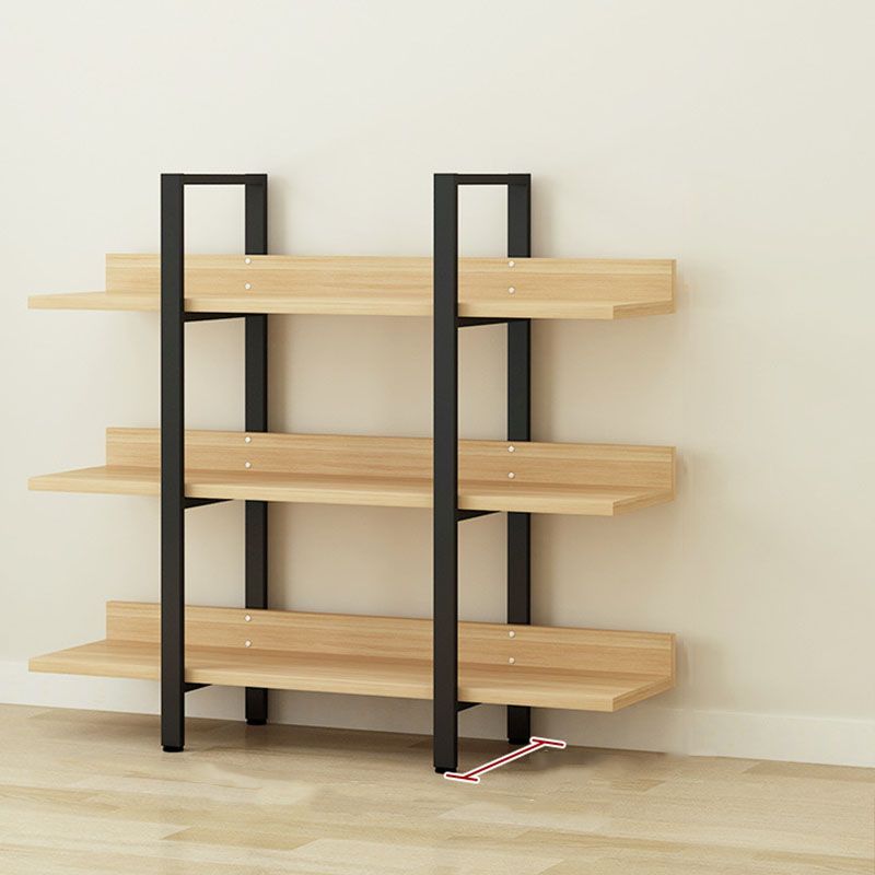 棚付きの現代的な金属と木製の本棚オープンシェルフ本棚