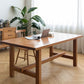 Mesa de comedor moderna con caballete, mesa de comedor de madera maciza para comedor