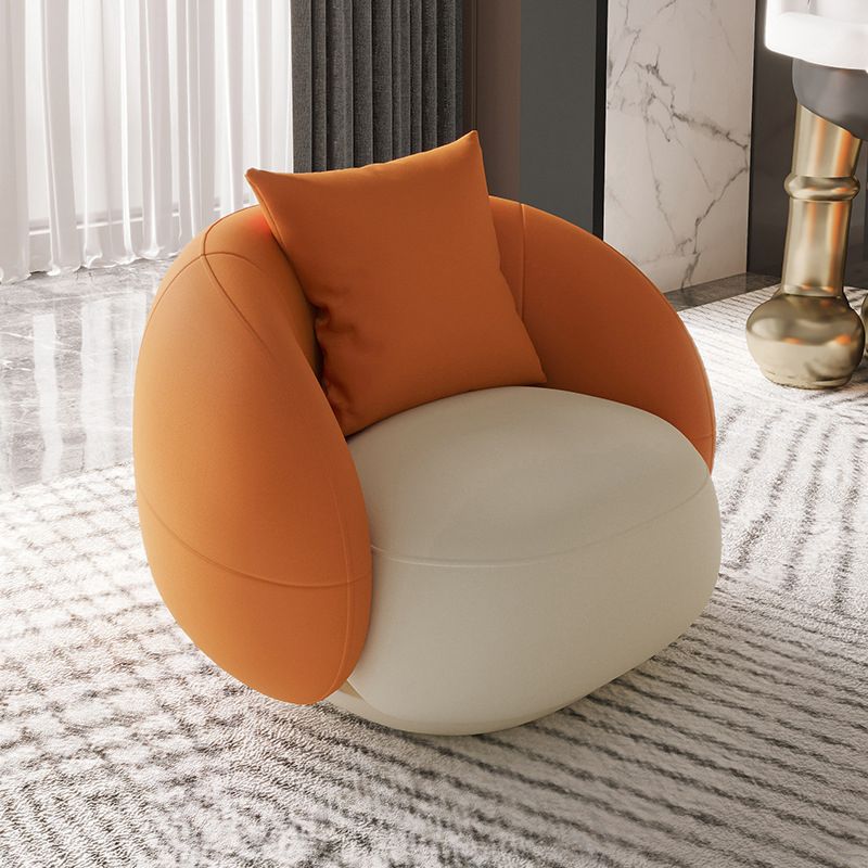 Faux Leather Sloped Arm Curved Sofa Tight Back Seating for Apartment Clearhalo 'furn' 'furn_sofas' 'Furniture' 'Living Room Furniture' 'Sofa' 'sofas' 1200x1200_009a802d-ed1a-4164-9815-eb0b033403df