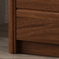 Table de nuit de nuit de nuit de 27 pouces H en bois massif moderne à 3 tirages en marron