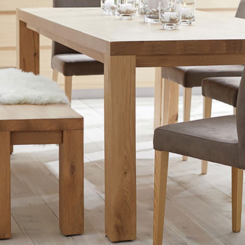 Modern Solid Wood Dining Table Rectangle Wooden Table with 4 Legs for Restaurant Clearhalo 'Dining Tables & Seating' 'Dining Tables' 'dining_table' 'furn' 'furn_dining_table' 'Furniture' 'furniture_dining_table' 'Kitchen & Dining Furniture' 'kitchen' 'kitchen_dining_table' 1200x1200_009e1225-5712-4b53-b067-eec6ea0e04aa