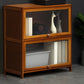 Contemporary Style Wood Bookcase Closed Back Bookshelf with Door for Home
