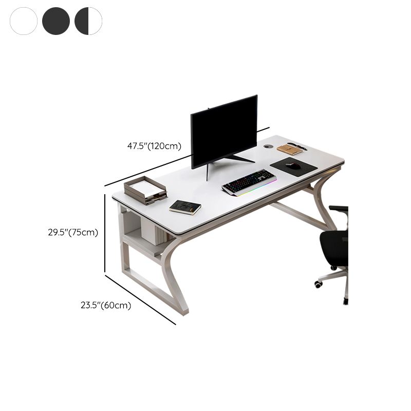 Industrial Office Desk Antique Finish Computer Desk with Shelf