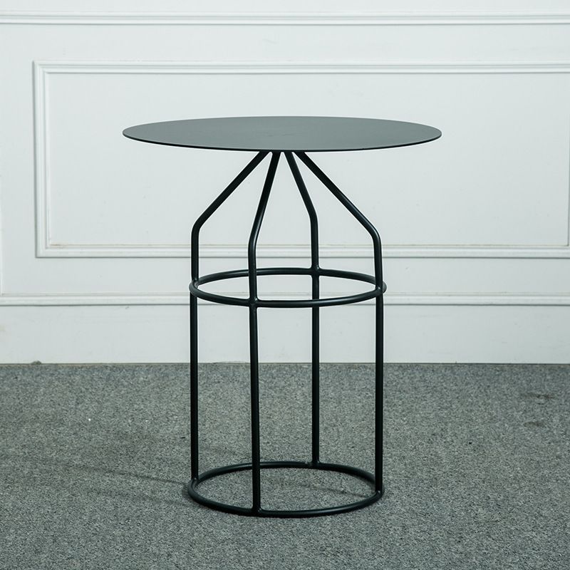 Mid-Century Modern Frame Base Cocktail Table Metal Round Coffee Table Clearhalo 'Coffee & Accent Tables' 'Coffee Tables' 'coffee_tables' 'furn' 'furn_coffee_tables' 'Furniture' 'Living Room Furniture' 1200x1200_00a28bbf-de0b-4d14-b040-3281f4cb5112