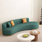 Green Sofa Stationary Scratch Resistant Seating for Living Room