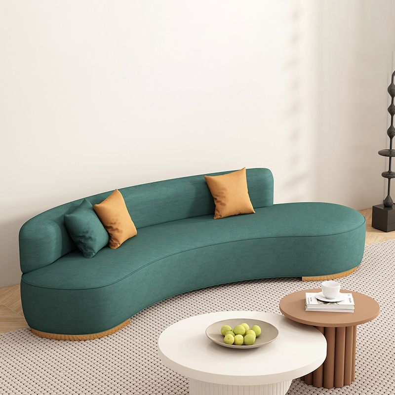 Green Sofa Stationary Scratch Resistant Seating for Living Room