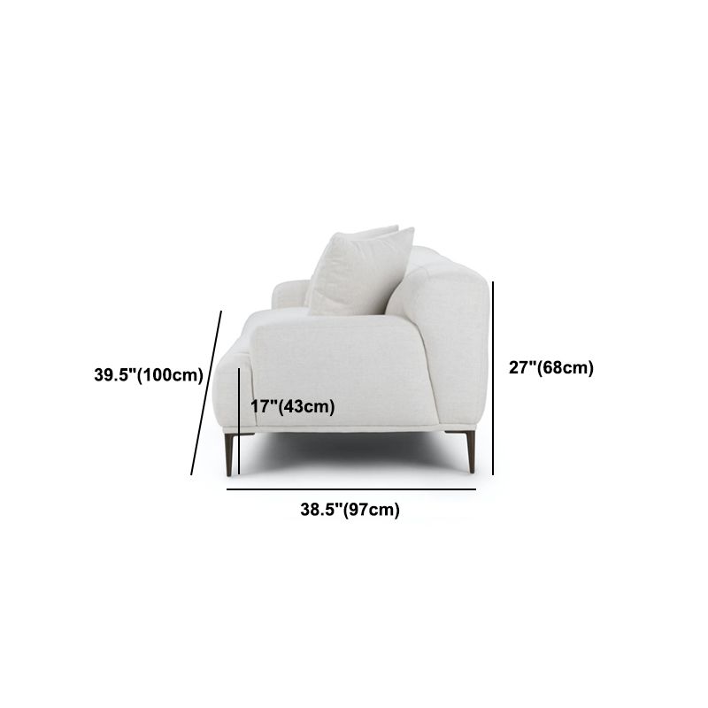 Contemporary Cushions Standard Recessed Arm Sofa  for Living Room