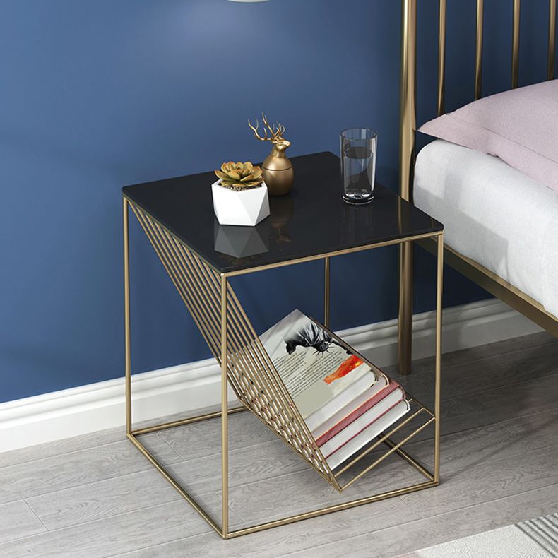 Modern Frame Coffee Table Glass Top Coffee Cocktail Table for Living Room Clearhalo 'Coffee & Accent Tables' 'Coffee Tables' 'coffee_tables' 'furn' 'furn_coffee_tables' 'Furniture' 'Living Room Furniture' 1200x1200_00a37504-1560-467c-b0c9-eadb9be65b8b