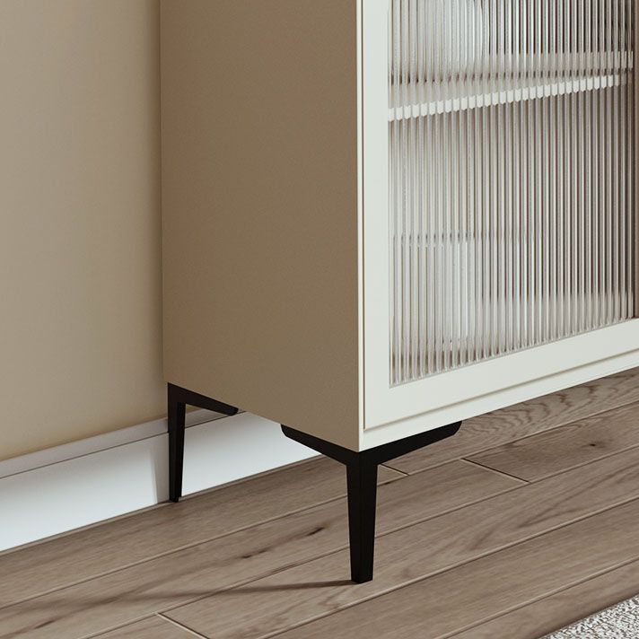 Glazen deuren dressoir eigentijdse steen en gemanipuleerde houten dressoir in het wit