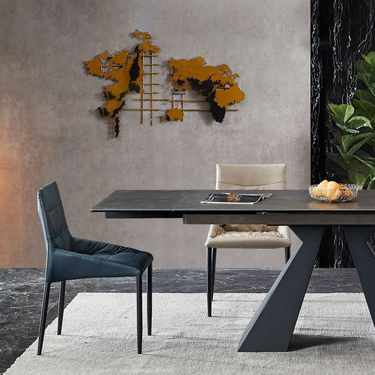 Modern Rattan Standard Dining Set with Rectangle Table and Solid Back Chairs Dining Set Clearhalo 'Dining Room Sets' 'Dining Tables & Seating' 'dining_room_set' 'furn' 'furn_dining_room_set' 'Furniture' 'furniture_dining_room_set' 'Kitchen & Dining Furniture' 'kitchen&dining_furn' 'kitchen' 1200x1200_00a4099f-0b4c-4f8a-a62b-e0d2714aff96