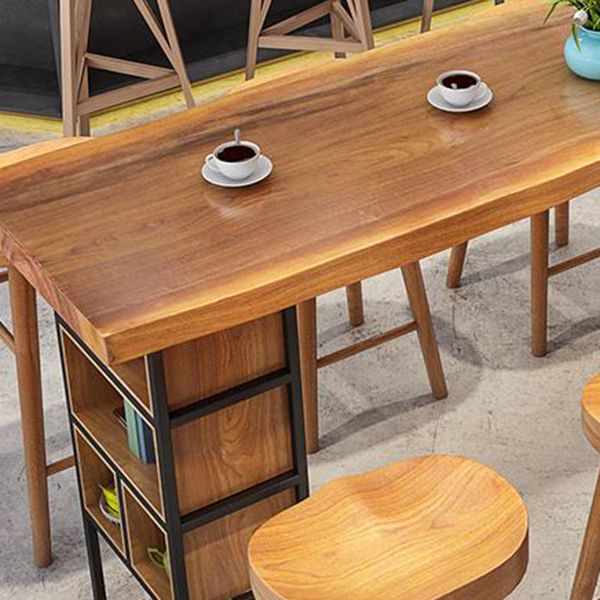 Modern 1/4/9 Pieces Bar Table Set Rectangle Pine Wood Counter Table with High Stools Clearhalo 'Bar Furniture' 'furn' 'furn_home_bar_bar_sets' 'Furniture' 'Home Bars & Bar Sets' 'home_bar_bar_sets' 'Kitchen & Dining Furniture' 1200x1200_00a4b405-0daa-4b71-8bb2-66e8ae46e70a