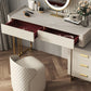Glam Stone Top Vanity Makeup Table Set Wooden 5-Drawers Dressing Table Clearhalo 'Bedroom Furniture' 'furn' 'furn_makeup_vanities' 'Furniture' 'Makeup Vanities' 'makeup_vanities' 1200x1200_00a4de8d-3f8c-499f-bef4-7efce3b4ea2b