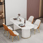 Oval Sintered Stone White Tone Dining Table Modern Double Pedestal Table for Dining Room Clearhalo ' dining_table' 'Dining Tables & Seating' 'Dining Tables' 'furn' 'furn_dining_table' 'Furniture' 'furniture_dining_table' 'Kitchen & Dining Furniture' 'kitchen&dining_furn' 'kitchen' 'kitchen_dining_table' 1200x1200_00a4e6f1-d16a-4aa9-ad53-b078ebc3781f