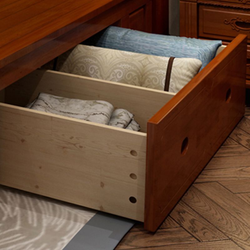 84.65 inch Wide Traditional Bed Rubberwood Bed Frame with Headboard Clearhalo 'Bedroom Furniture' 'Beds' 'furn' 'furn_beds' 'Furniture' 1200x1200_00a4f2f8-e1b5-4e7a-8822-2d6b831fc56b