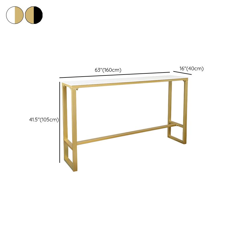 Stone Top Bar Stool Table Glam Style Pub Table with Gold Legs Clearhalo 'Bar Furniture' 'Bar Tables' 'bar_tables' 'furn' 'furn_bar_tables' 'Furniture' 'Kitchen & Dining Furniture' 1200x1200_00a522db-8028-4d79-8acf-48dd4fe198c7