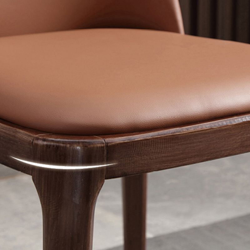 Faux Leather Dining Chairs Industrial Parsons Armless Side Chair Clearhalo 'Dining Chairs' 'Dining Tables & Seating' 'dining_chair' 'furn' 'furn_dining_chair' 'Furniture' 'Kitchen & Dining Furniture' 1200x1200_00a69f47-516e-47bf-b8ed-6bb9ddefeecd