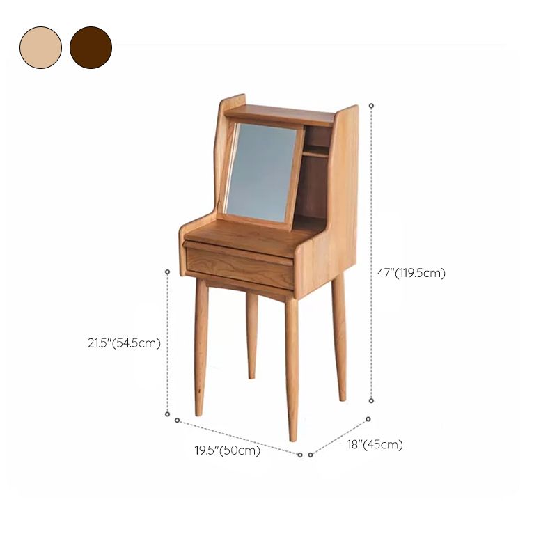 Tavolo da trucco in legno in legno in legno scandinavo Specchio.