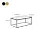 Modern Style Rectangular Glass Coffee Table 17.7-In H Metal Frame 1 Single Cocktail Table Clearhalo 'Coffee & Accent Tables' 'Coffee Tables' 'coffee_tables' 'furn' 'furn_coffee_tables' 'Furniture' 'Living Room Furniture' 1200x1200_00a83f31-2a0d-4275-acbf-1f152d70d366